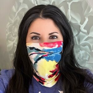 Kalily Abstract Colorful Neck Warmer Gator Buff Face Mask Headband UPF 50